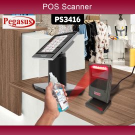 Pegasus PS3416 Hands-Free 2D Barcode Scanner